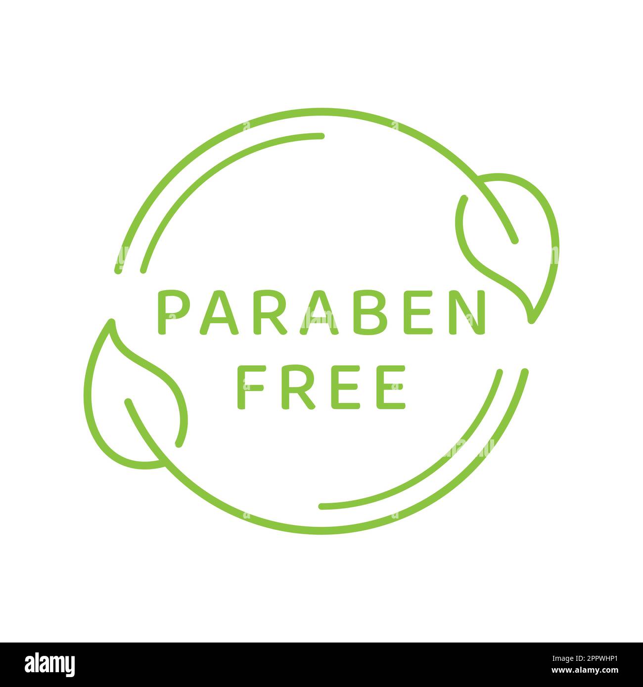 Paraben free vector label set Stock Vector