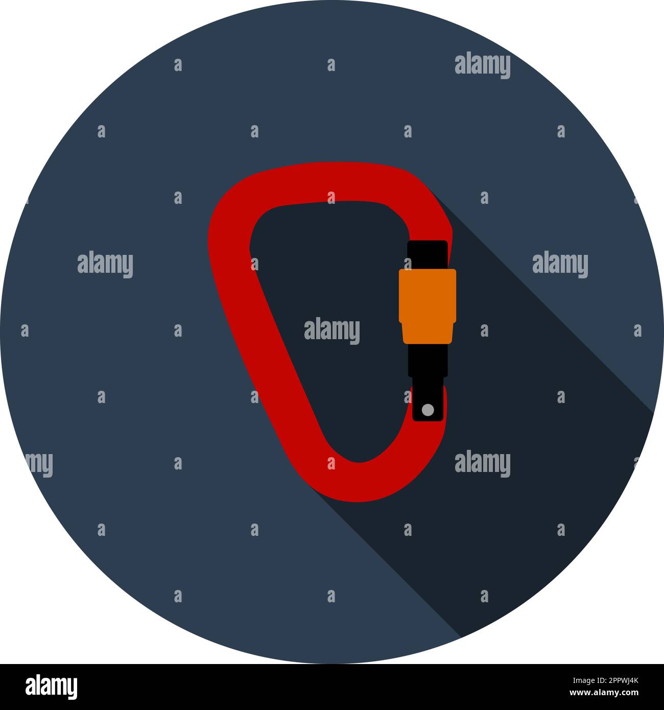 Alpinist Carabine Icon Stock Vector