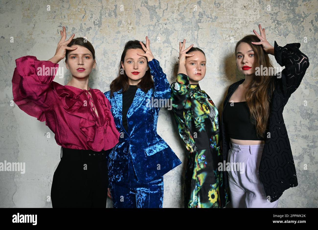 Prague, Czech Republic. 25th Apr, 2023. Music group Vesna, winner of