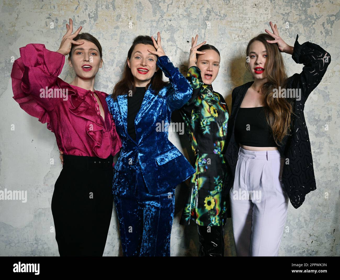 Prague, Czech Republic. 25th Apr, 2023. Music group Vesna, winner of