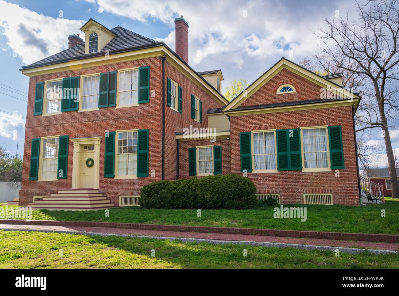 The William Henry Harrison Mansion in Indiana Stock Photo