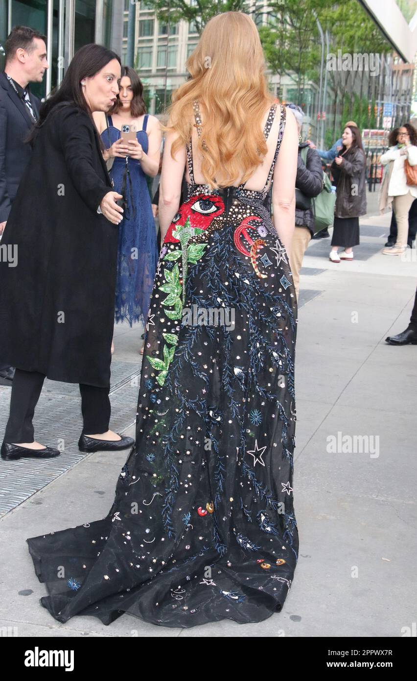 New York, NY, USA. 24th Apr, 2023. Jessica Chastain seen arriving at