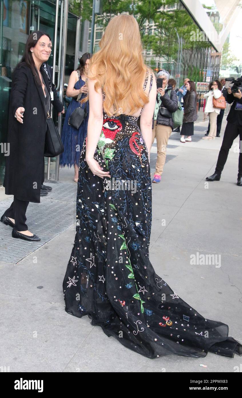 New York, NY, USA. 24th Apr, 2023. Jessica Chastain seen arriving at