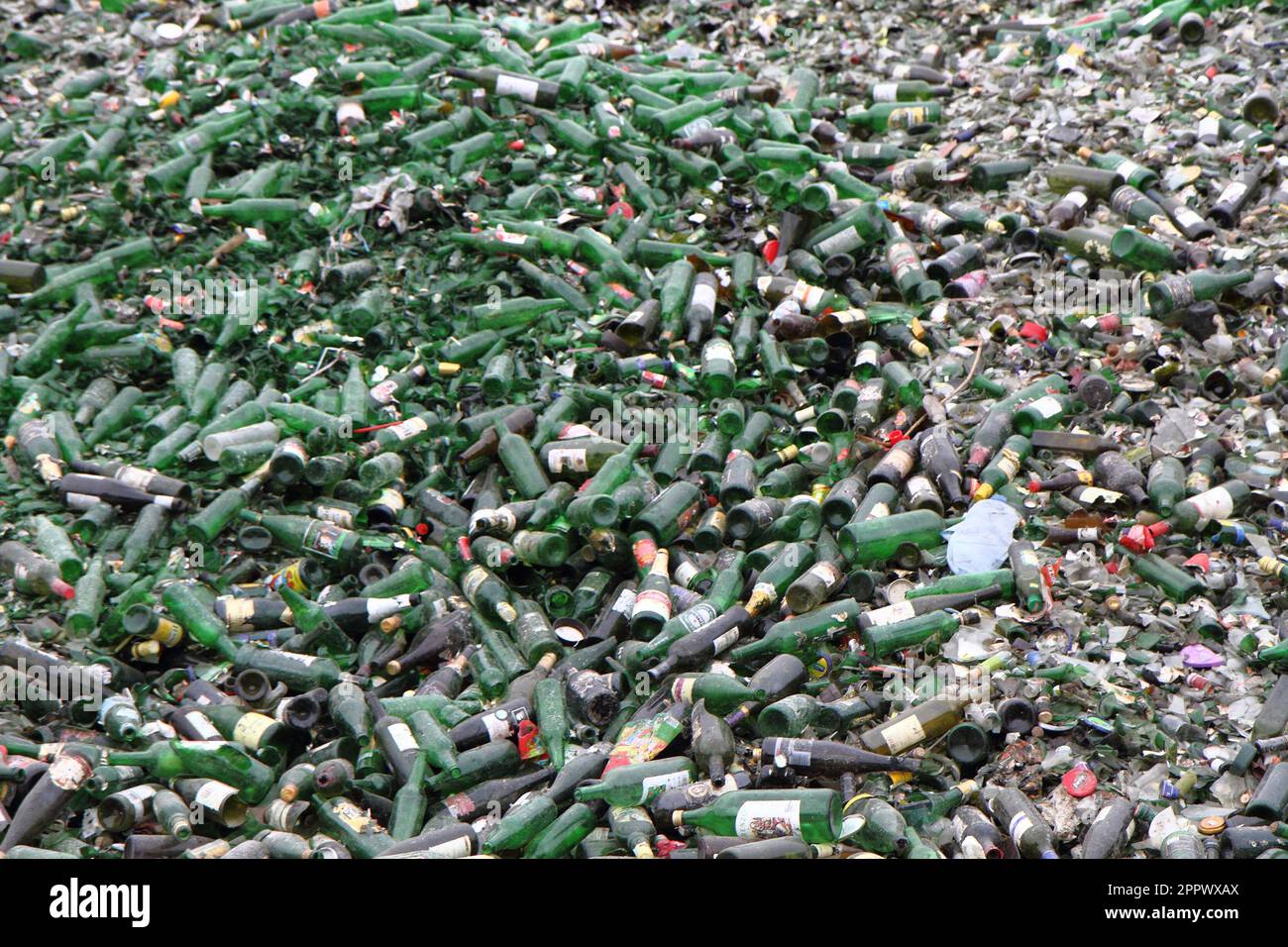 glass bottle garbage background from recycle industry Stock Photo Alamy