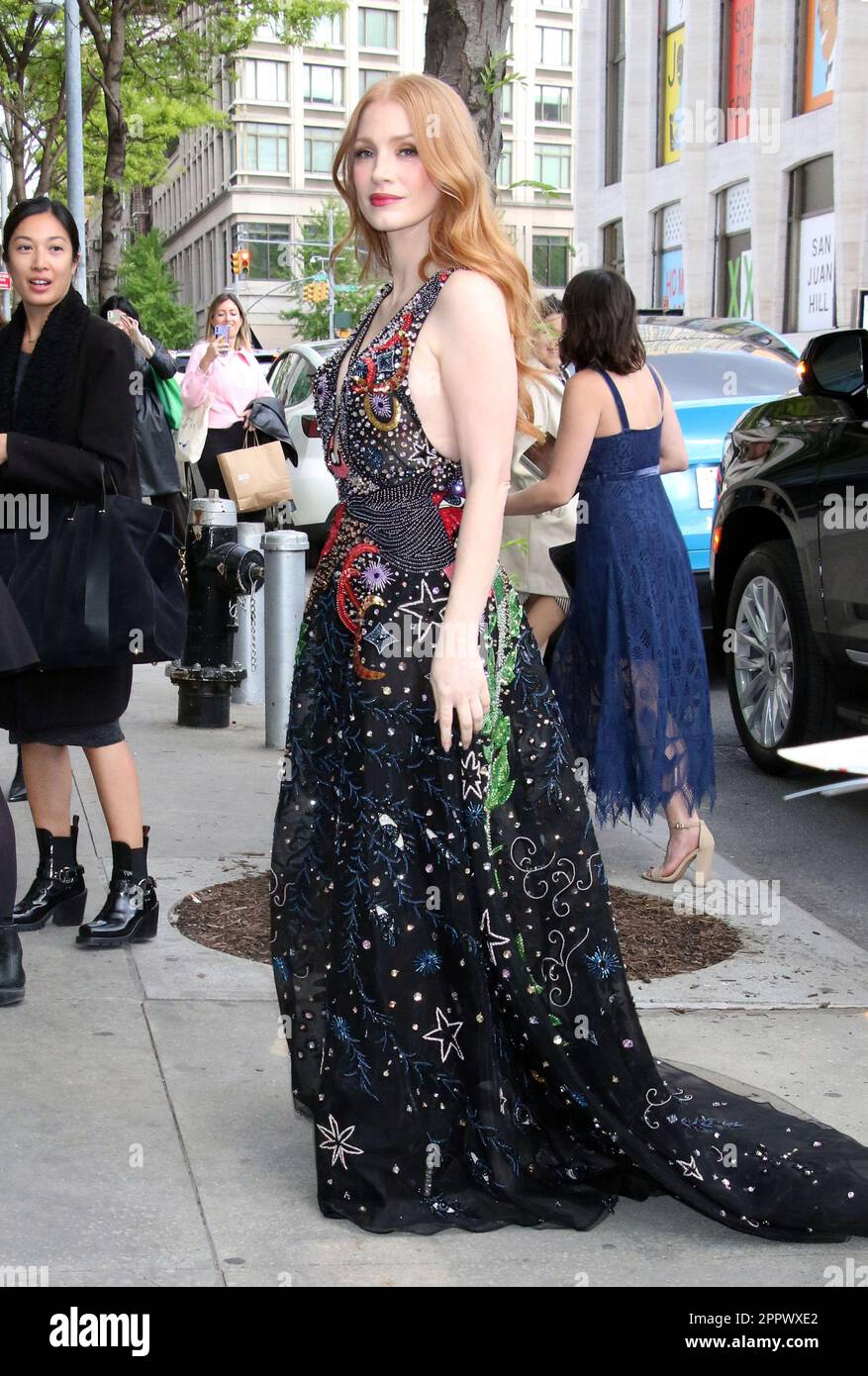 New York, NY, USA. 24th Apr, 2023. Jessica Chastain seen arriving at
