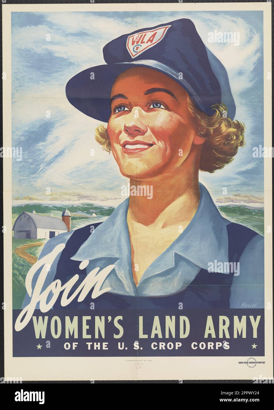 Join the Women's Land Army of the U.S. Crop Corps by Morley, Hubert Publication date 1943 Stock Photo