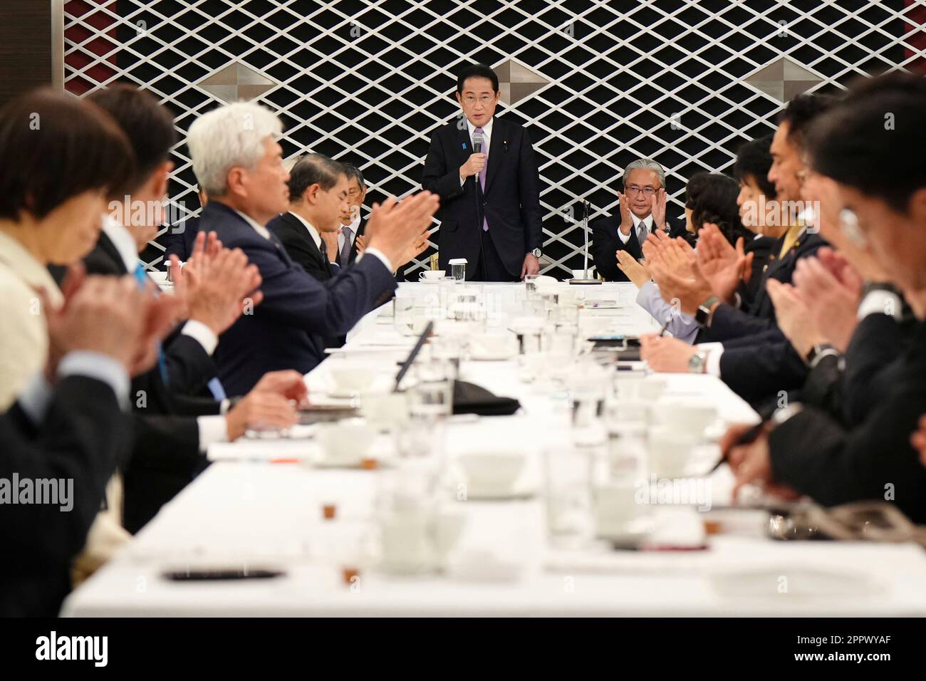 Japan's Prime Minister Fumio Kishida arrives at the Prime Minister's ...