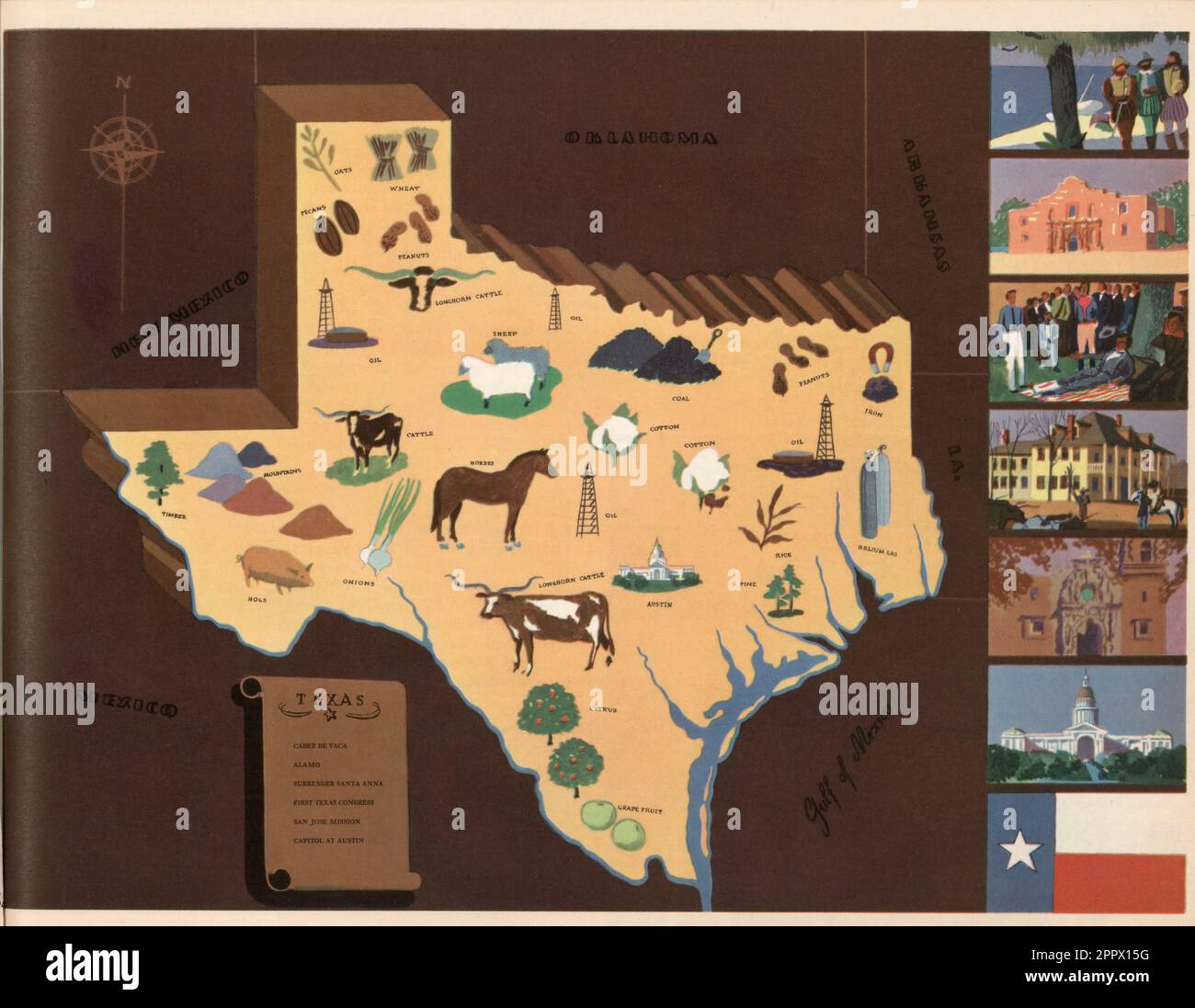 Pictural map the State of Texas - Pictural Map The State Of Texas 2PPX15G