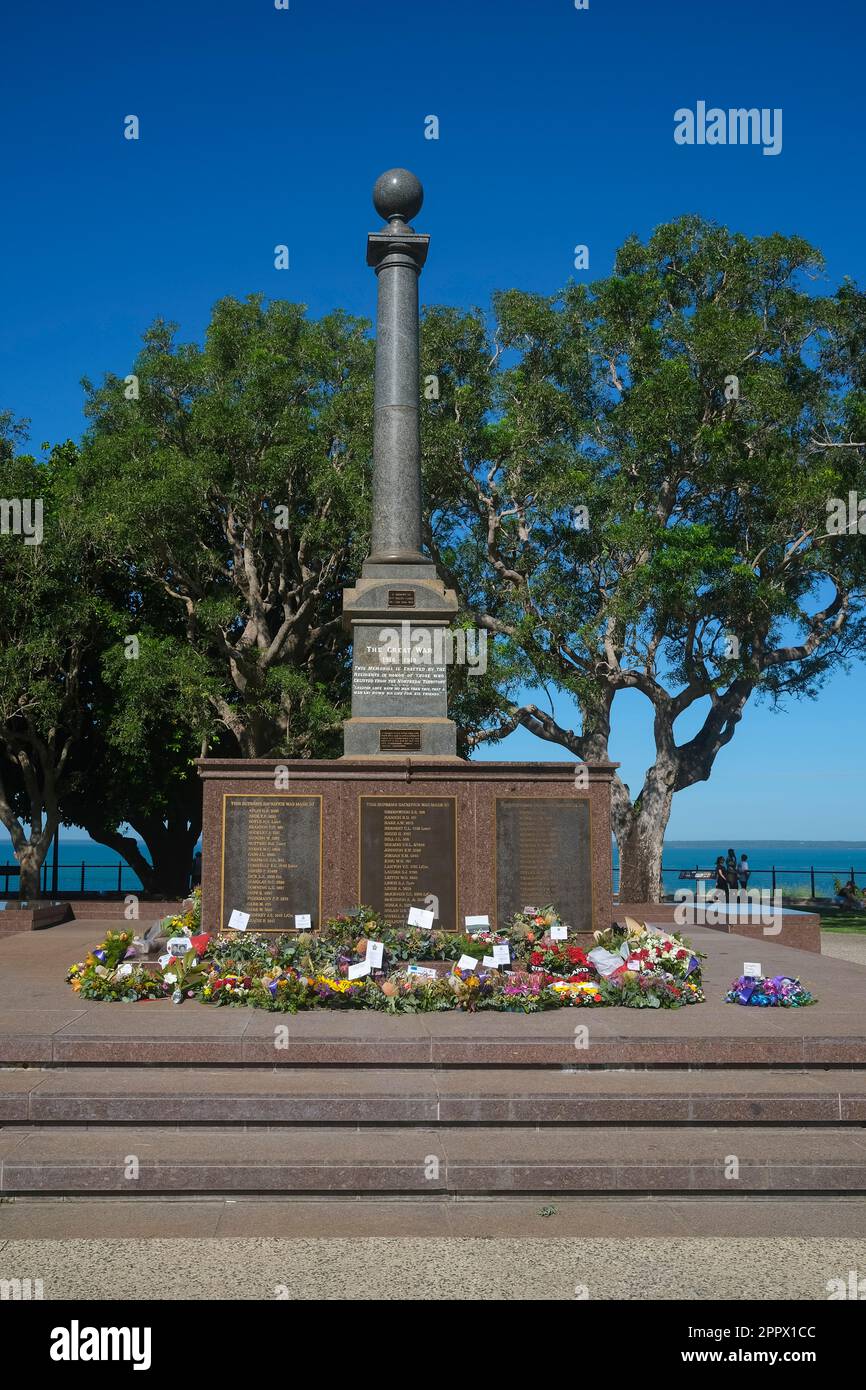 Cenotaph on Bicentennial Park in Darwin, Northern Territory, Australia Stock Photo