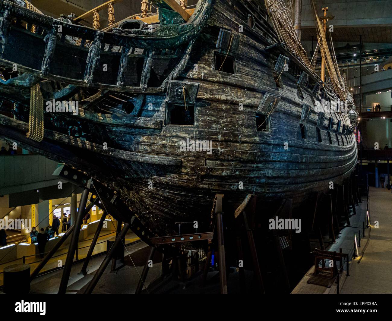 Stockholm, Sweden, Sep, 2022 Vasa Museum. The original vessel "Vasa