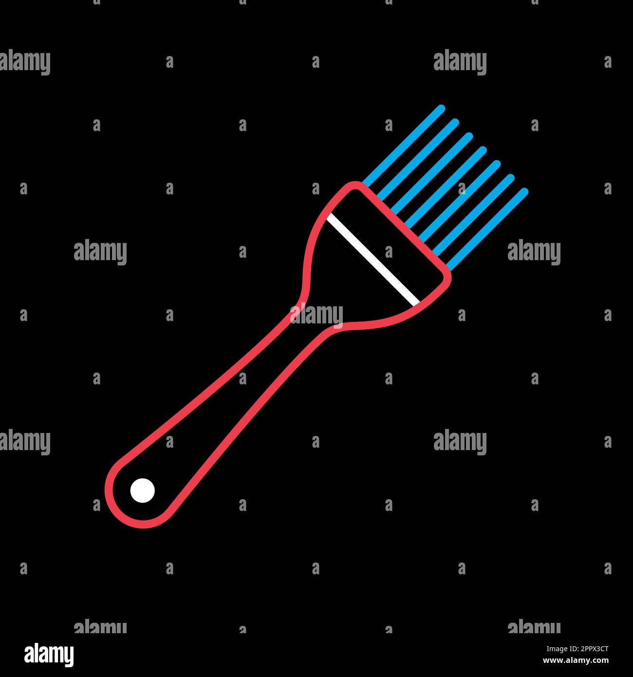 Silicone cooking brush vector icon Stock Vector