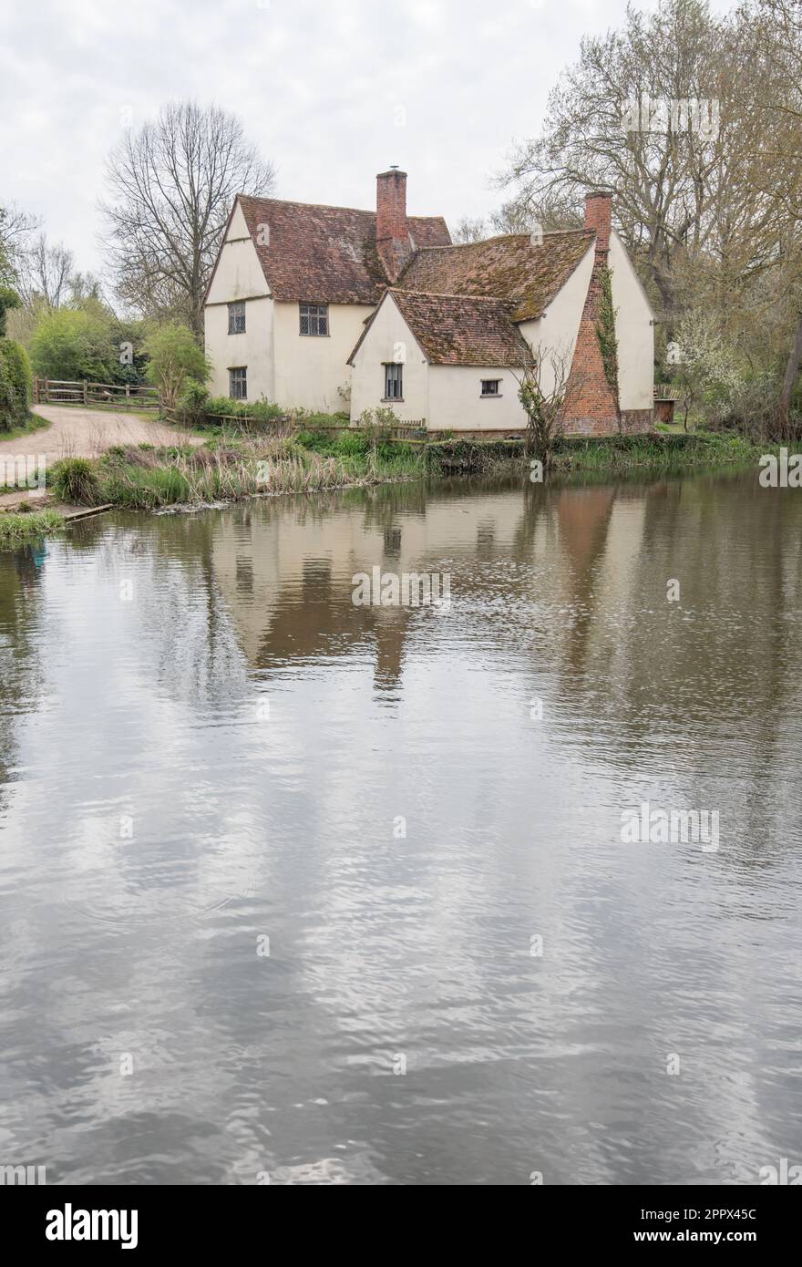 Willy Lott's Cottage, also the subject of an eponymous painting by Constable, Stock Photo