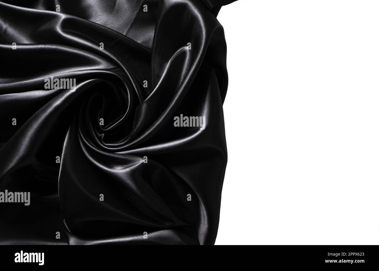Silk, satin fabric on white background Stock Photo