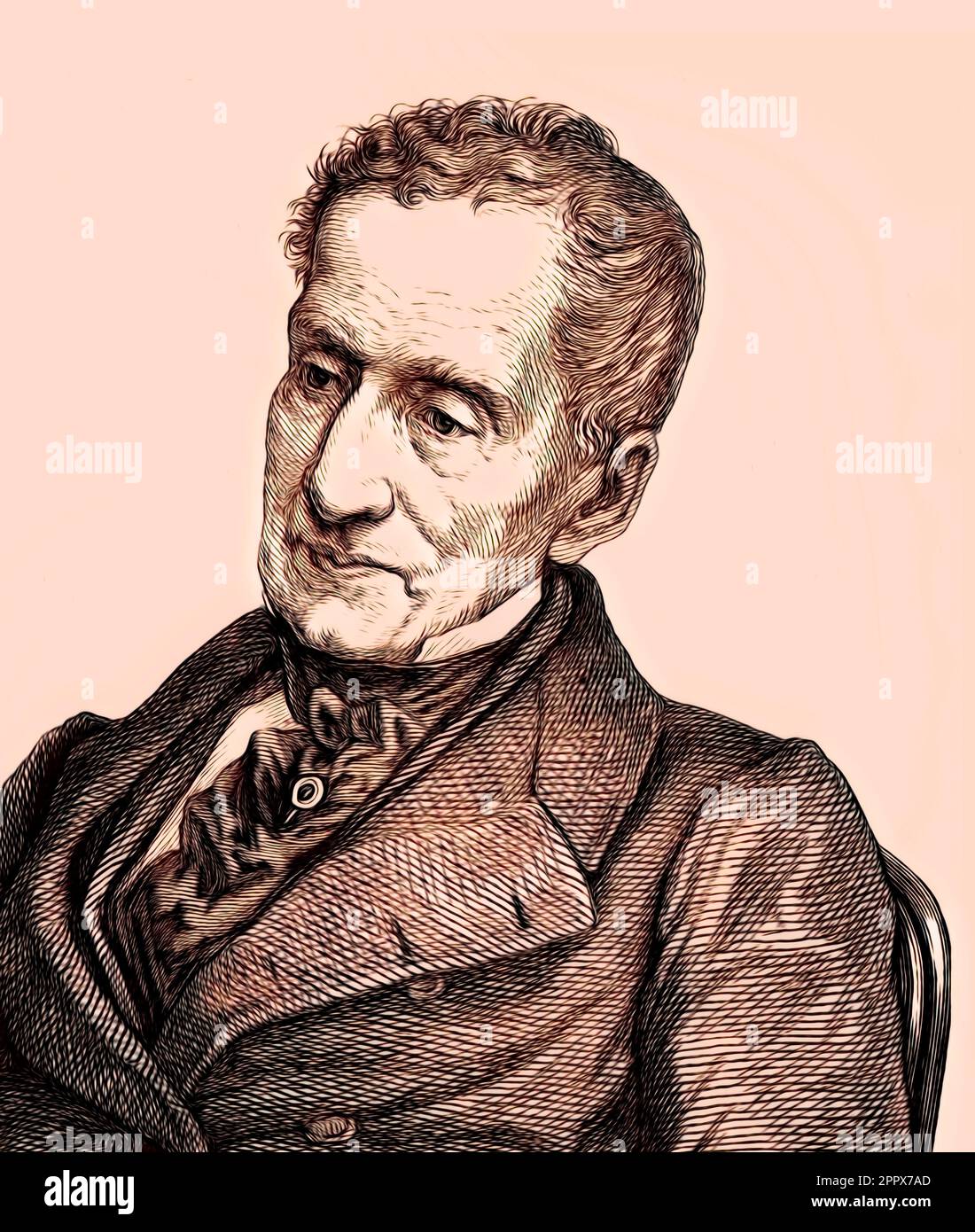 Portrait of Prince Klemens Wenzel von Metternich, 1773-1859, statesman in Imperial Austria, digital edited Stock Photo