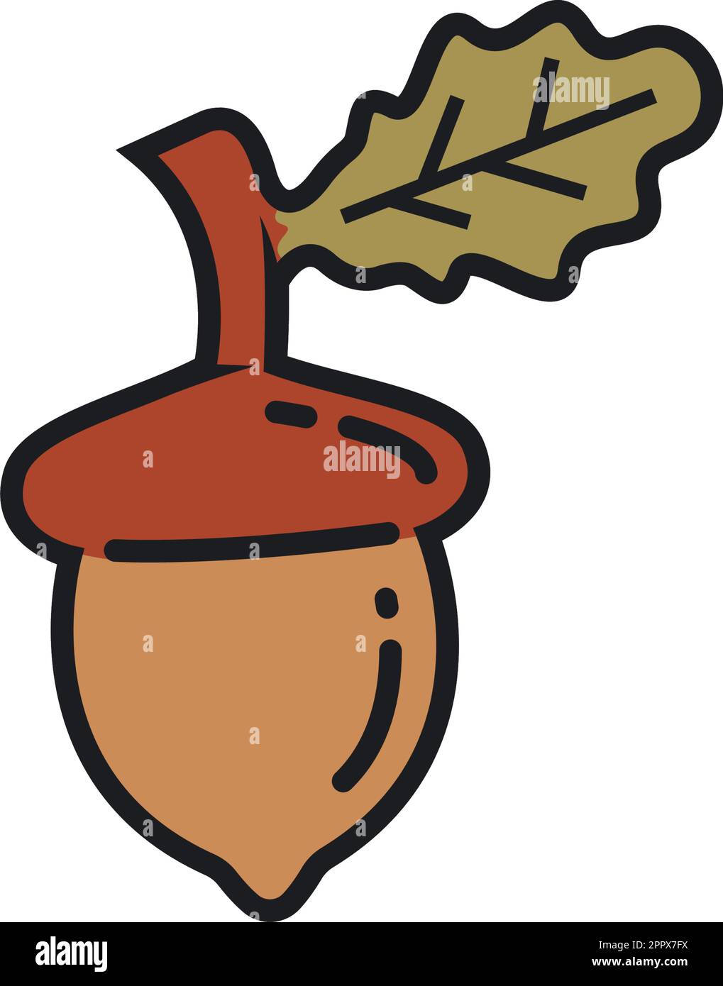 oak acorn element vector illustration concept design Stock Vector Image ...