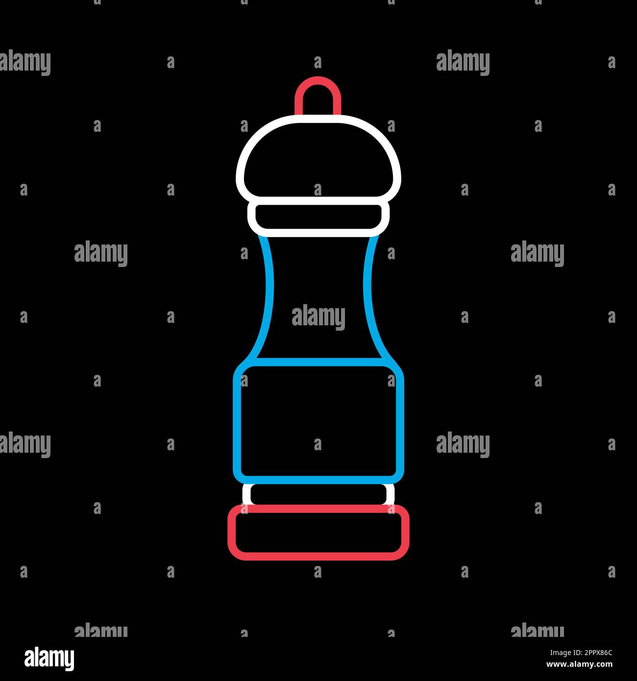 Pepper mill spice grinder vector icon Stock Vector Image & Art Alamy