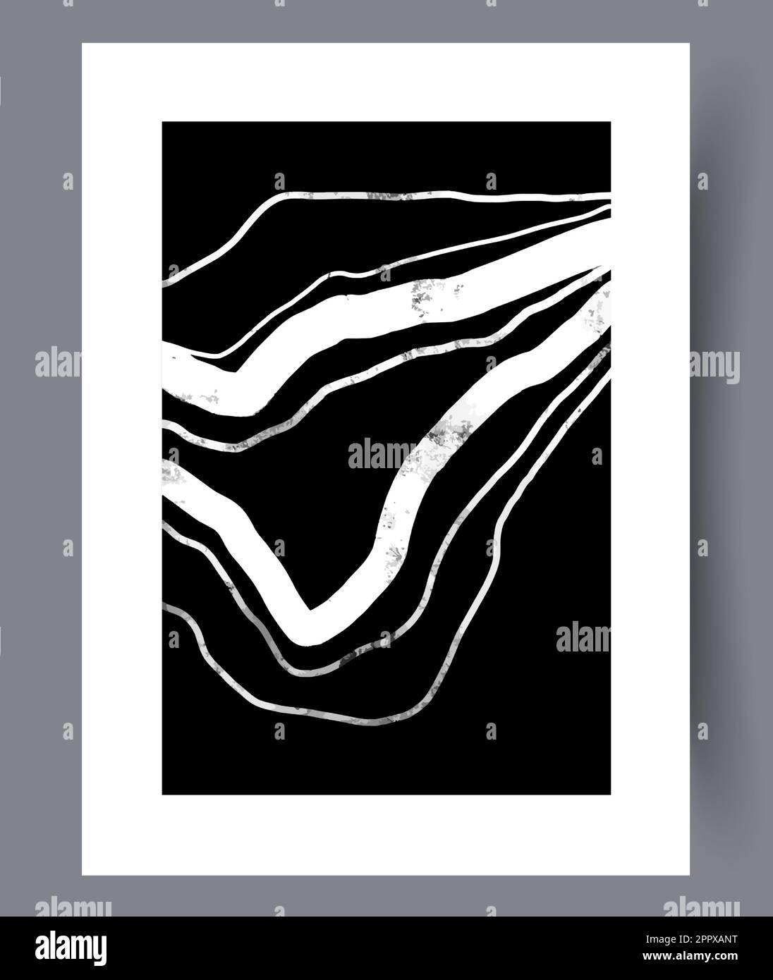 Minimalistic hand drawn printable wall art Stock Vector