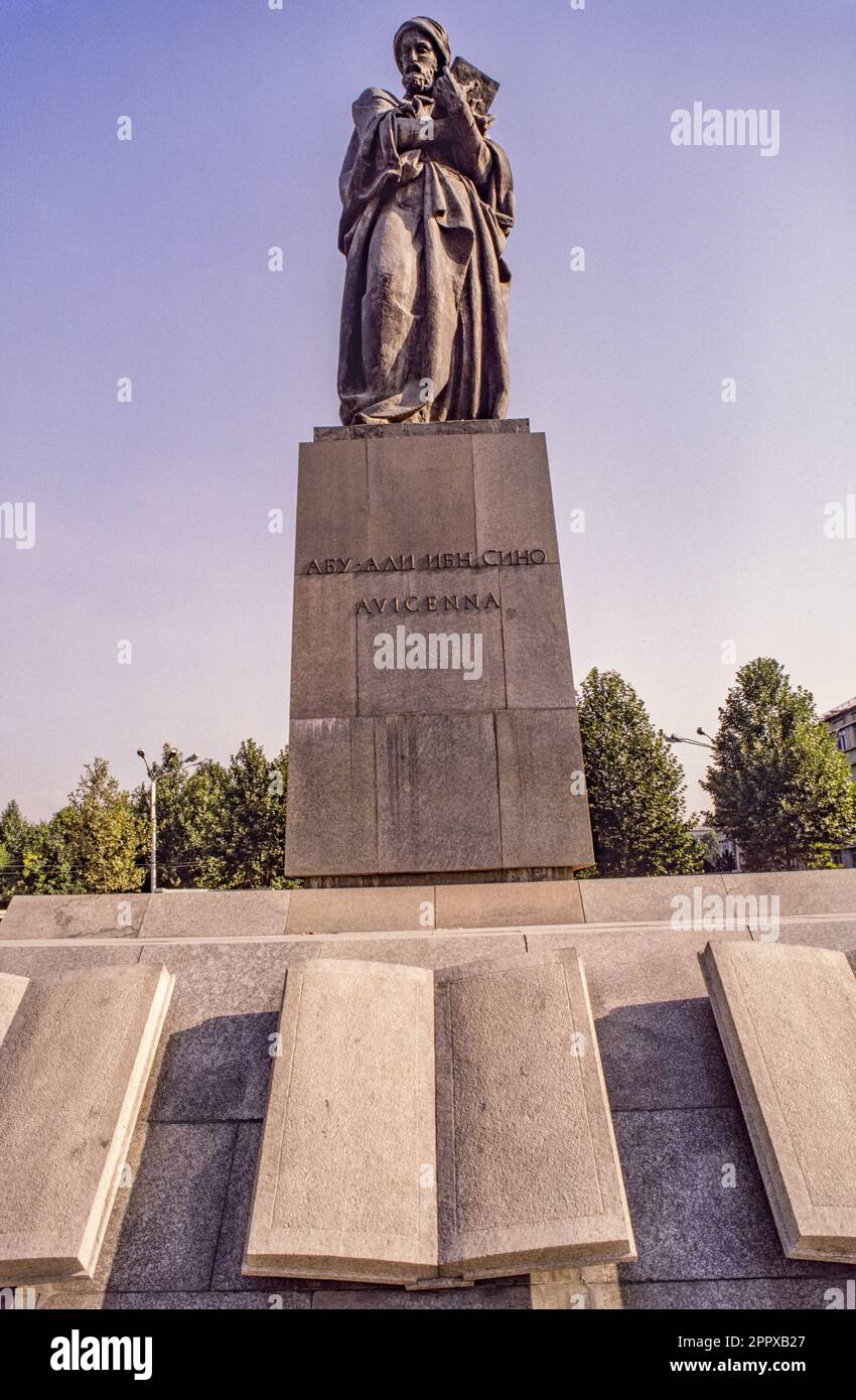 A Statue of Avicenna in Dushanbe USSR in 1987 Stock Photo - Alamy