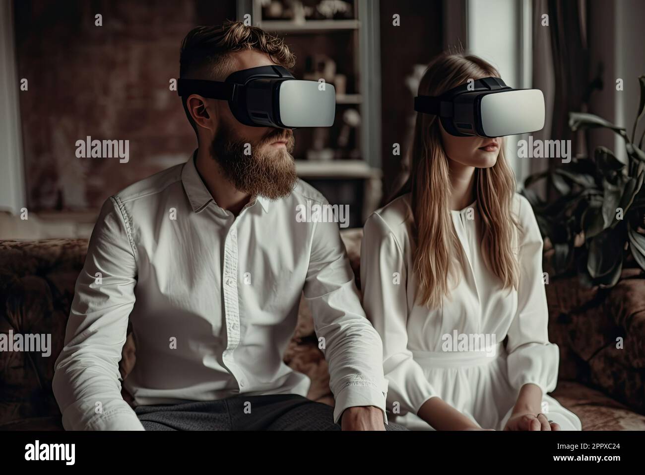 Virtual reality woman suit hi-res stock photography and images - Alamy