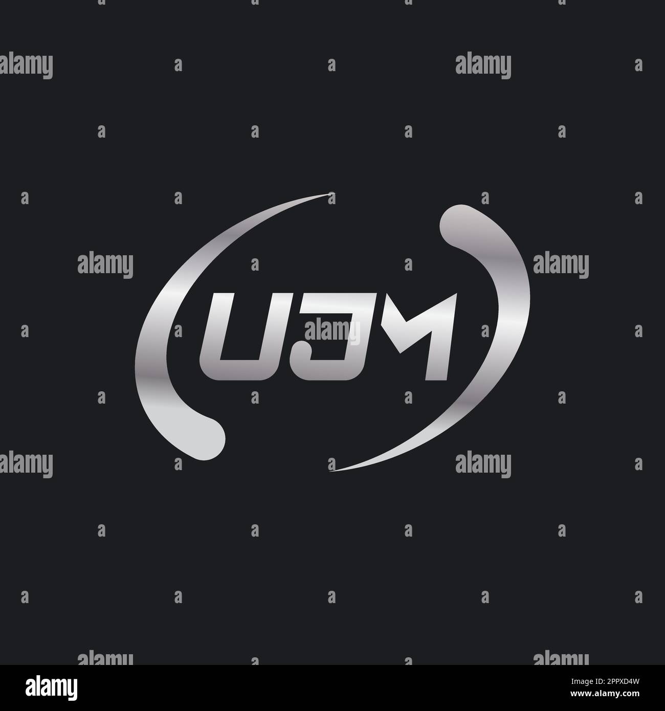 UJM Letter ICON Template Vector Stock Vector