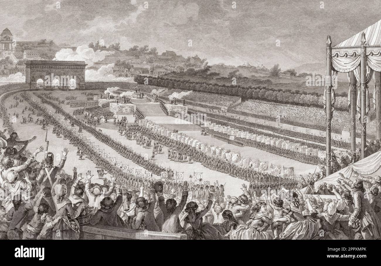 The Fête de la Fédération or Festival of the Federation, a holiday