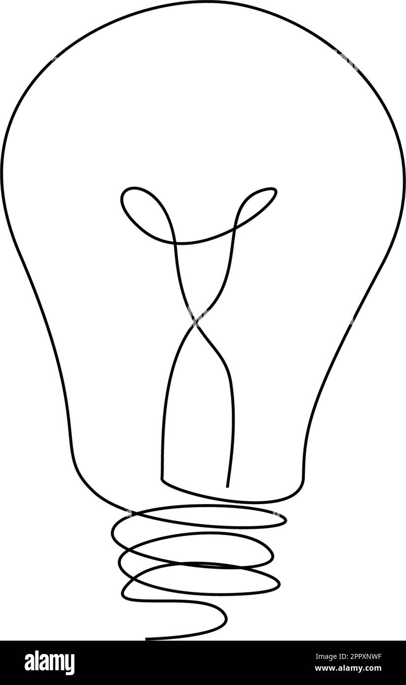 Light bulb line art icon design illustration Stock Vector Image & Art ...
