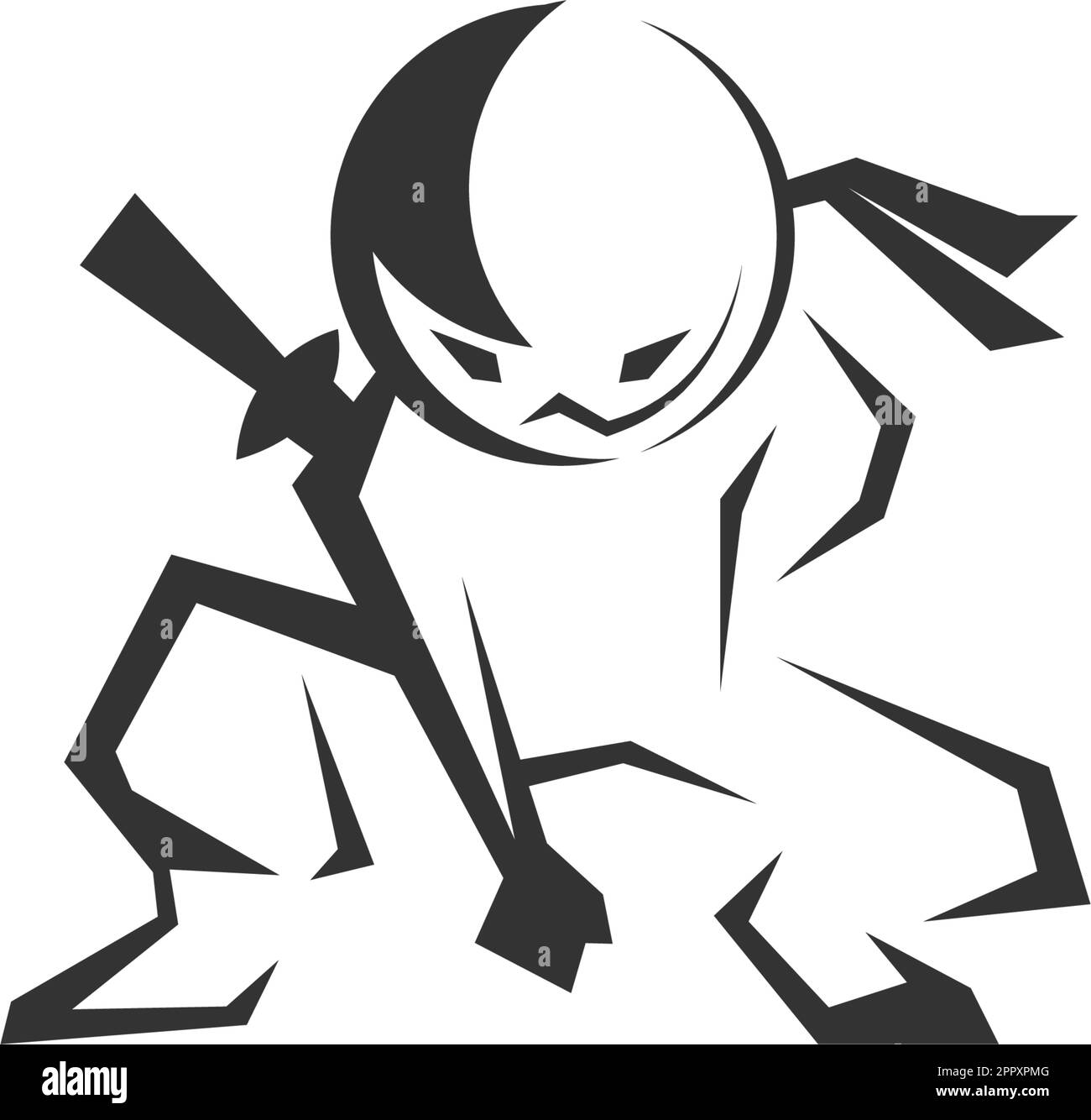Ninja Ninja Equipment Icons Black White Set Big Stock Illustration -  Download Image Now - iStock