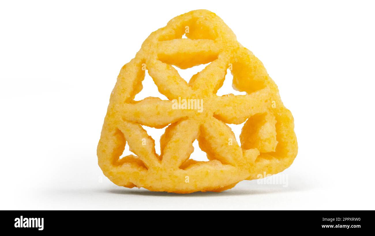 Delicious highprotein crunchy protein, snack, puff, corn isolated on