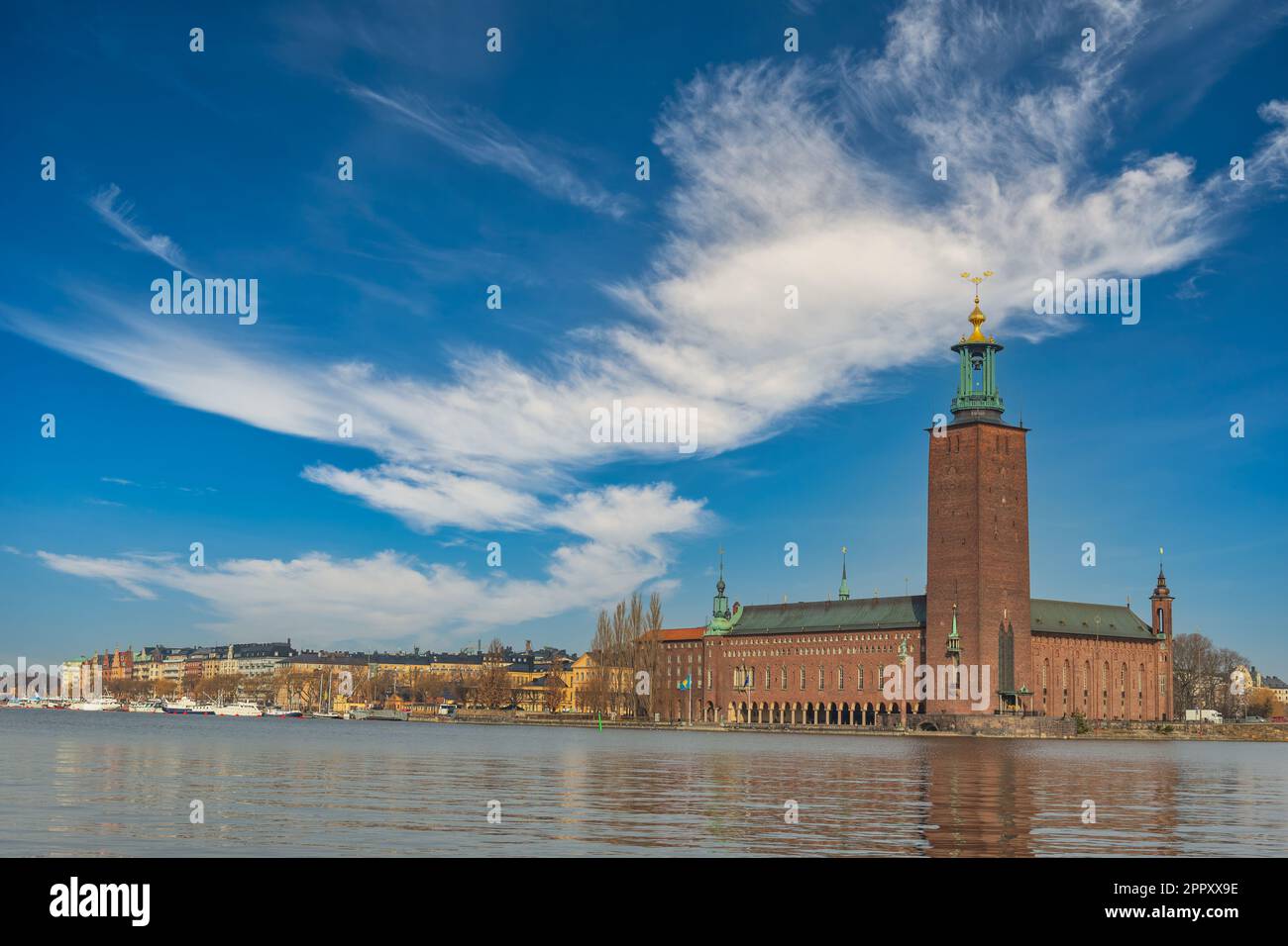 Stockholm Sweden, city skyline at Stockholm City Hall Stock Photo