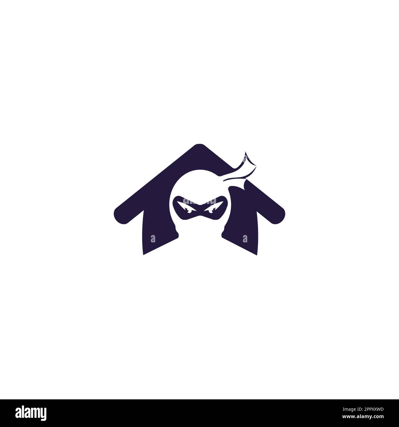 Ninja House vector logo design Stock Vector Image & Art Alamy