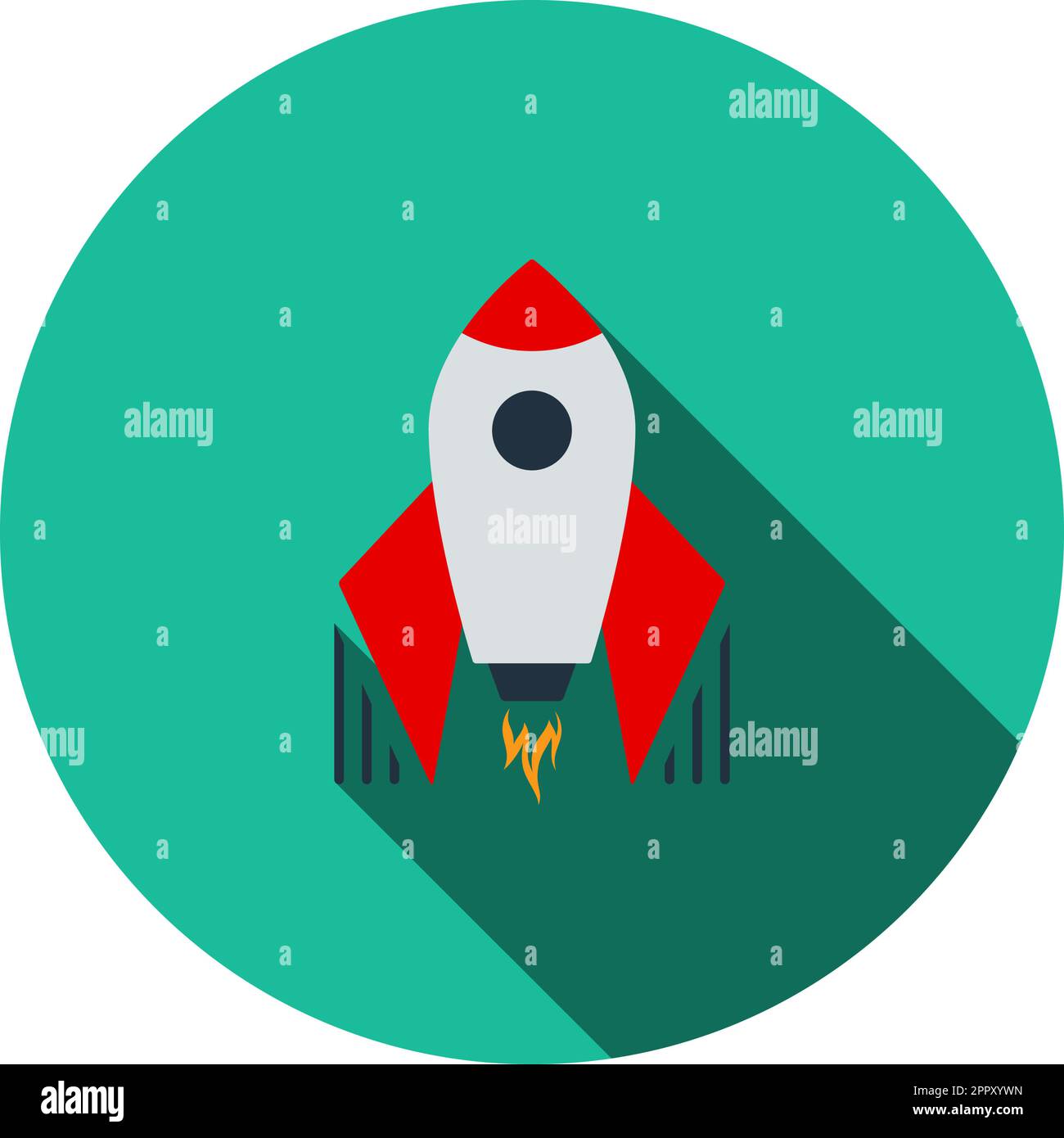 Startup Rocket Icon Stock Vector