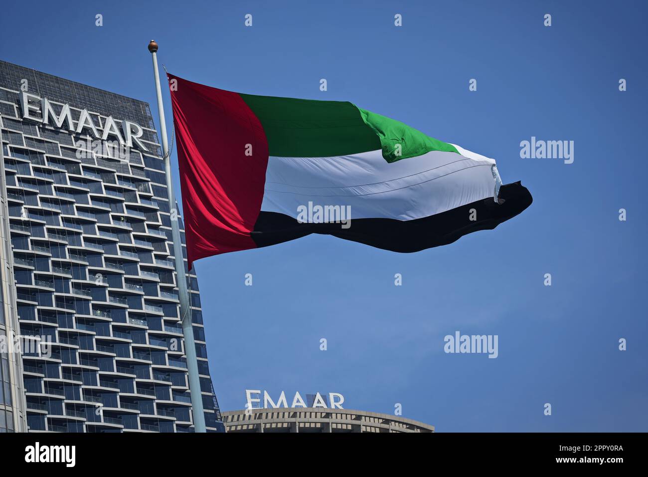 Flag of United Arab Emirates. Stock Photo