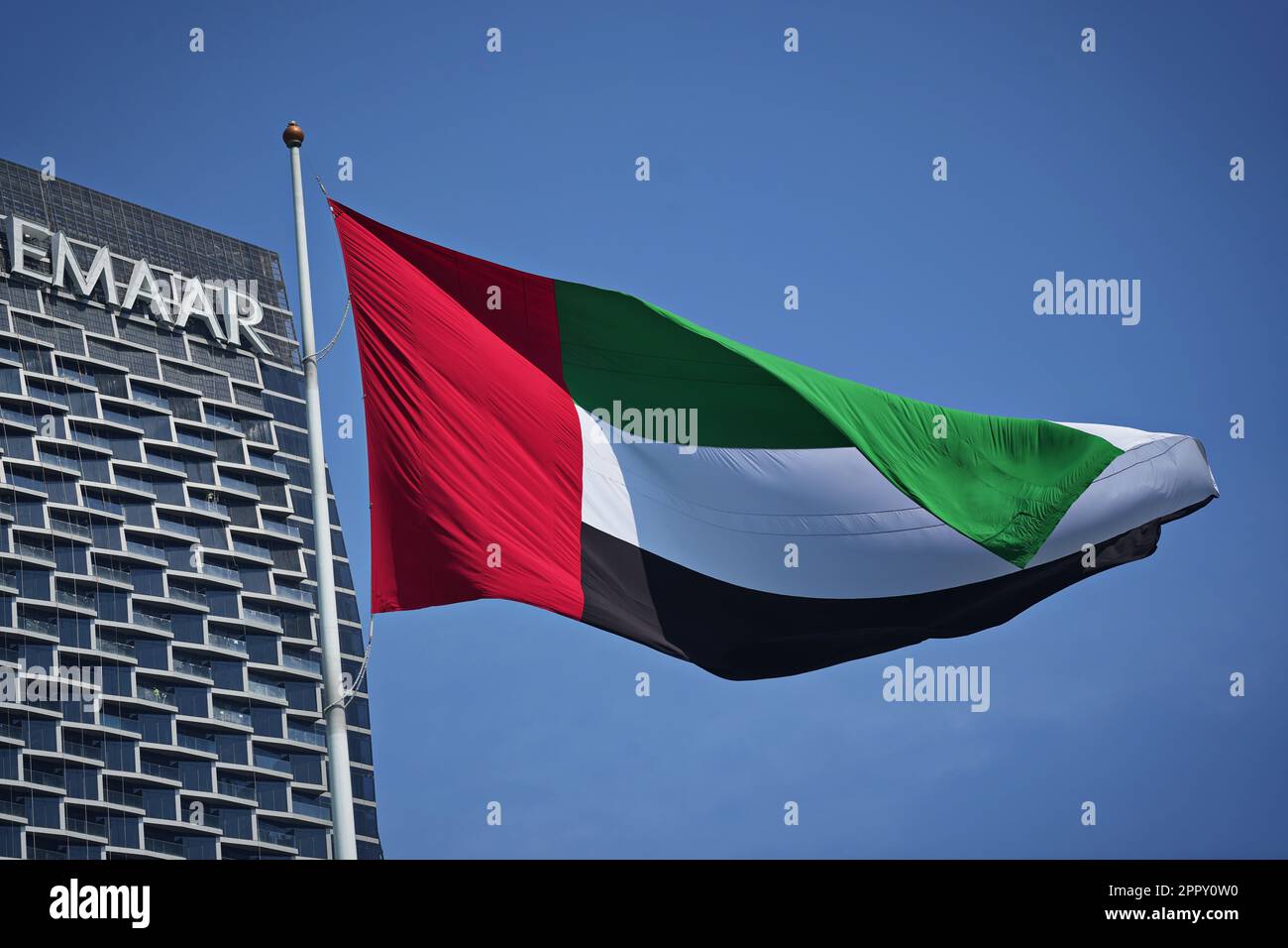 Flag of United Arab Emirates. Stock Photo