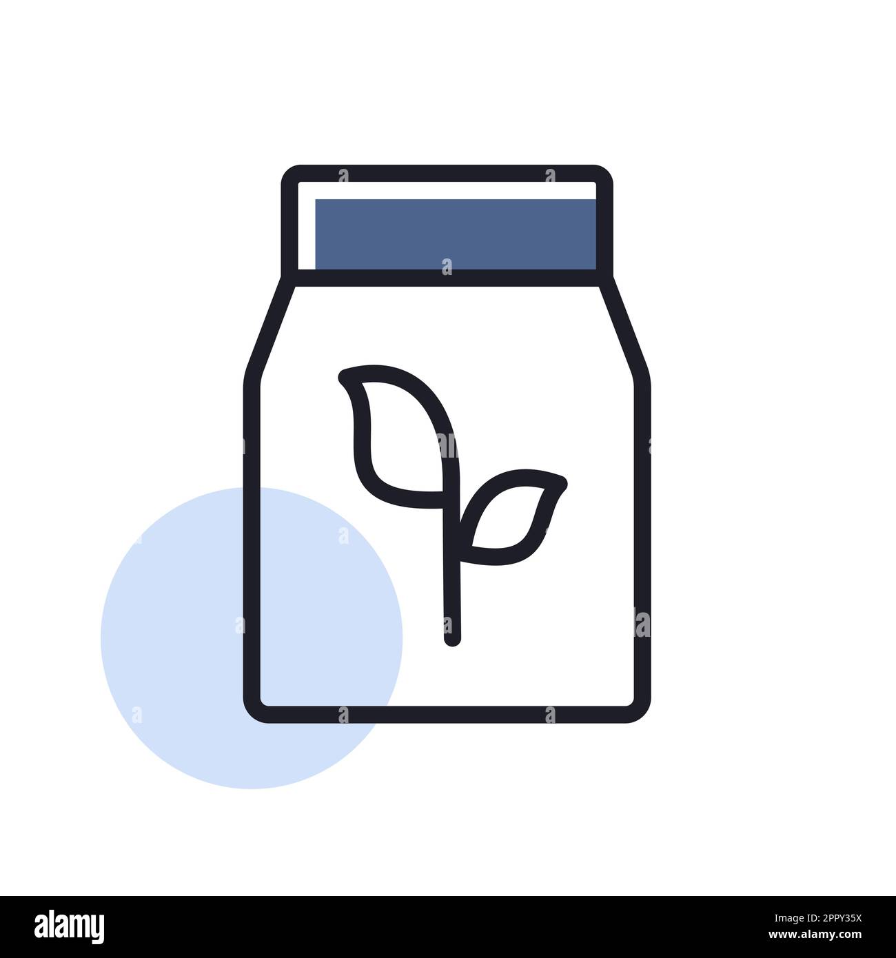 Fertilizer pack vector icon. Seed package sign Stock Vector