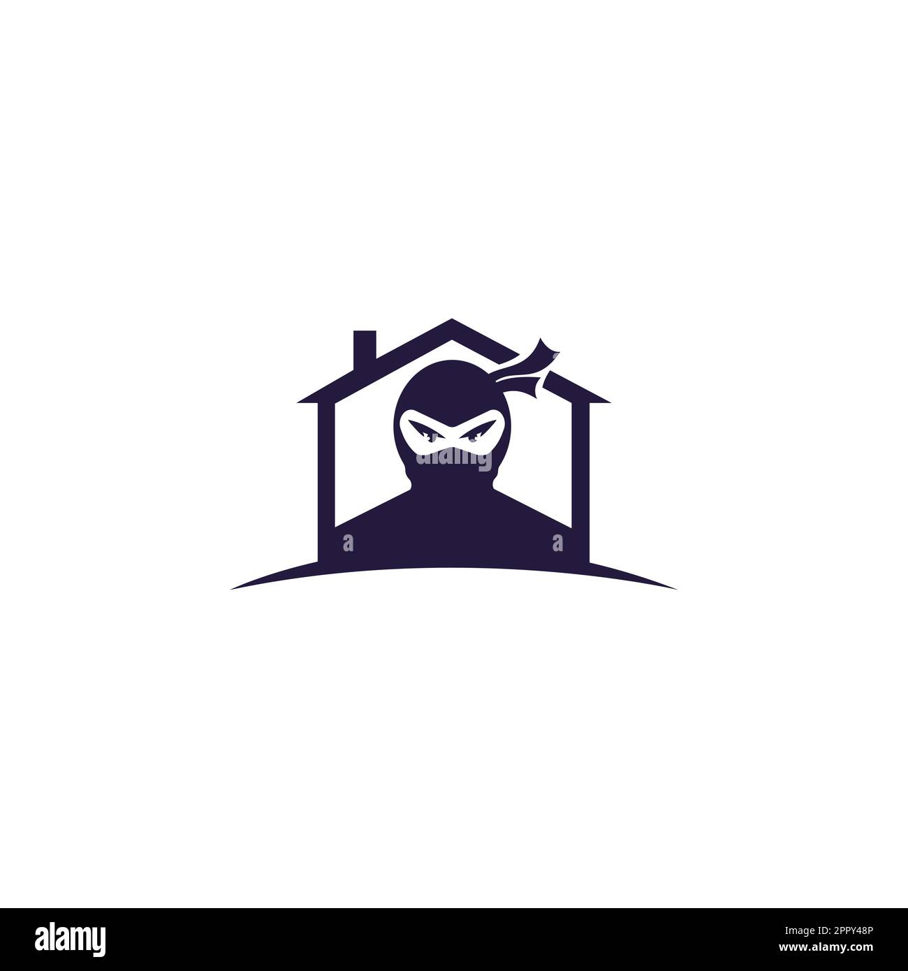 Ninja House vector logo design Stock Vector Image & Art Alamy