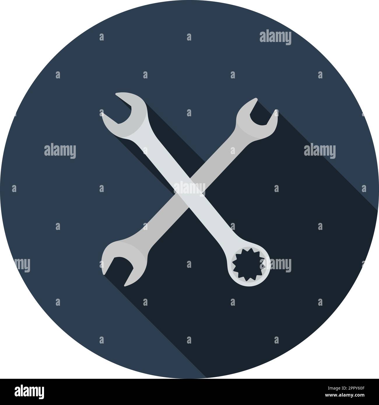 Crossed Wrench Icon Stock Vector Image & Art - Alamy