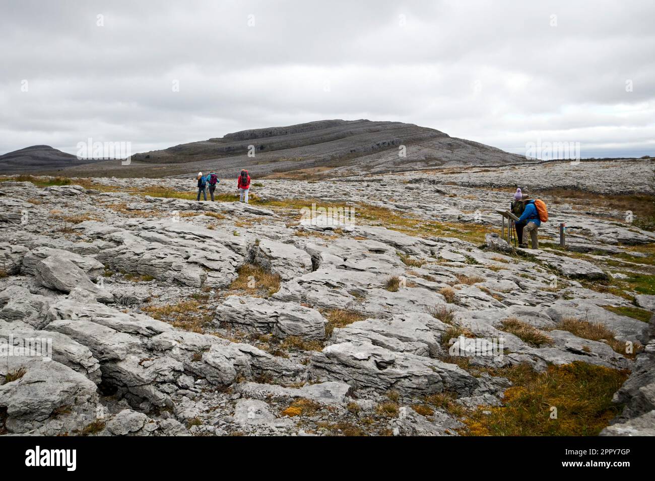 walkers walking trails across the burren national park the burren