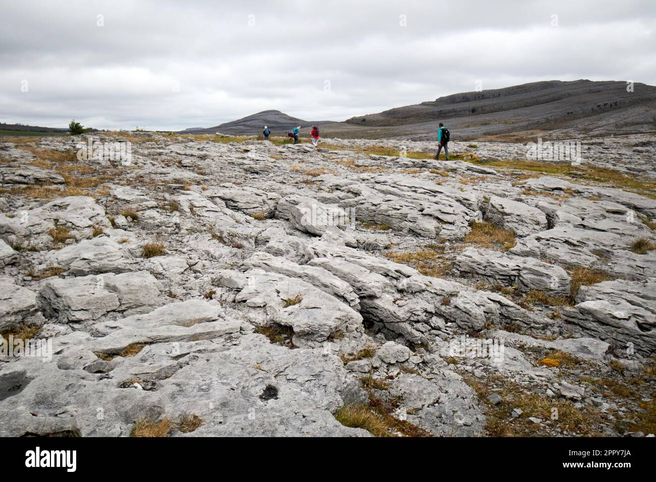 walkers walking trails across the burren national park the burren