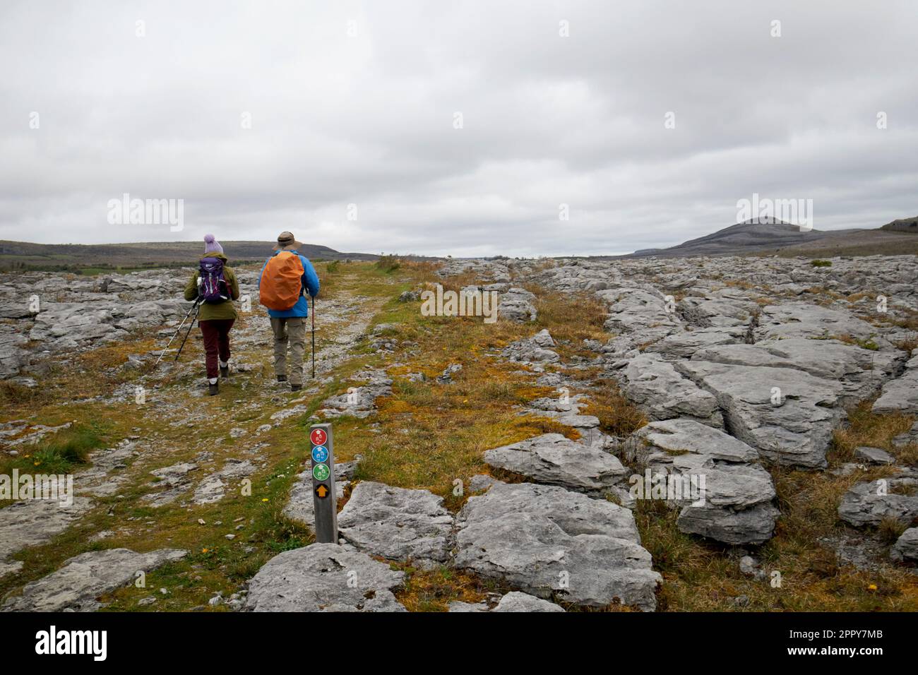 walkers walking trails across the burren national park the burren