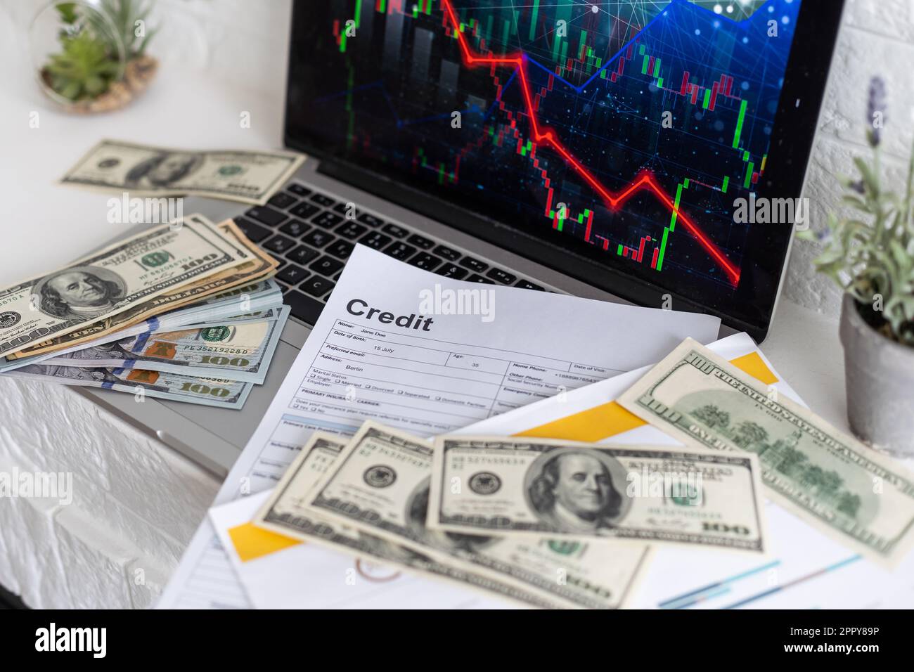 Bitcoin price is falling down and the entire crypto currency market is  loosing money. The graph evolution of this coin on a laptop screen with red  Stock Photo - Alamy