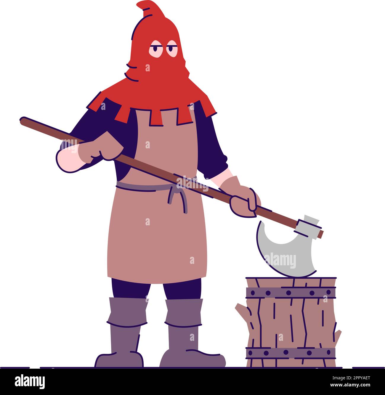 Executioner Simple Drawing Punishment torture history historical Stock Vector Images - Alamy