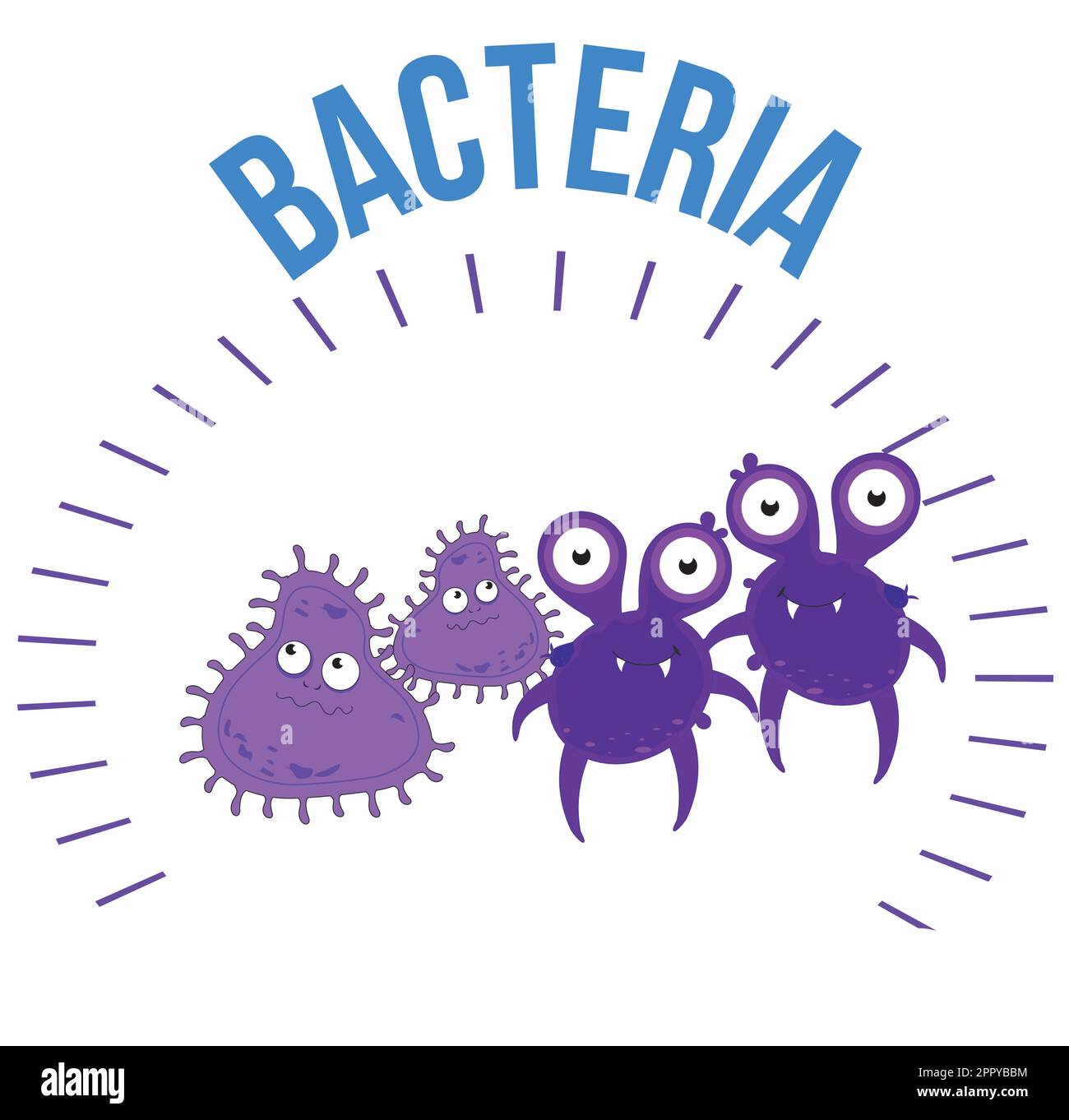 virus bacteria icons isolated on white background Stock Vector