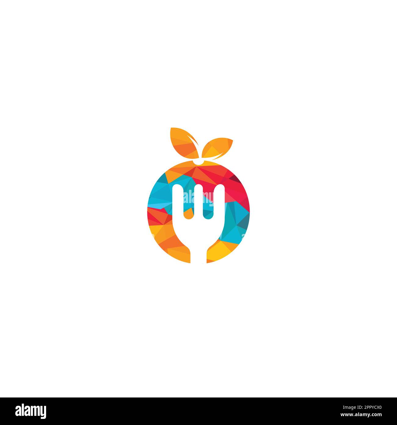 Healthy food logo design. Diet and weight loss concept. Stock Vector