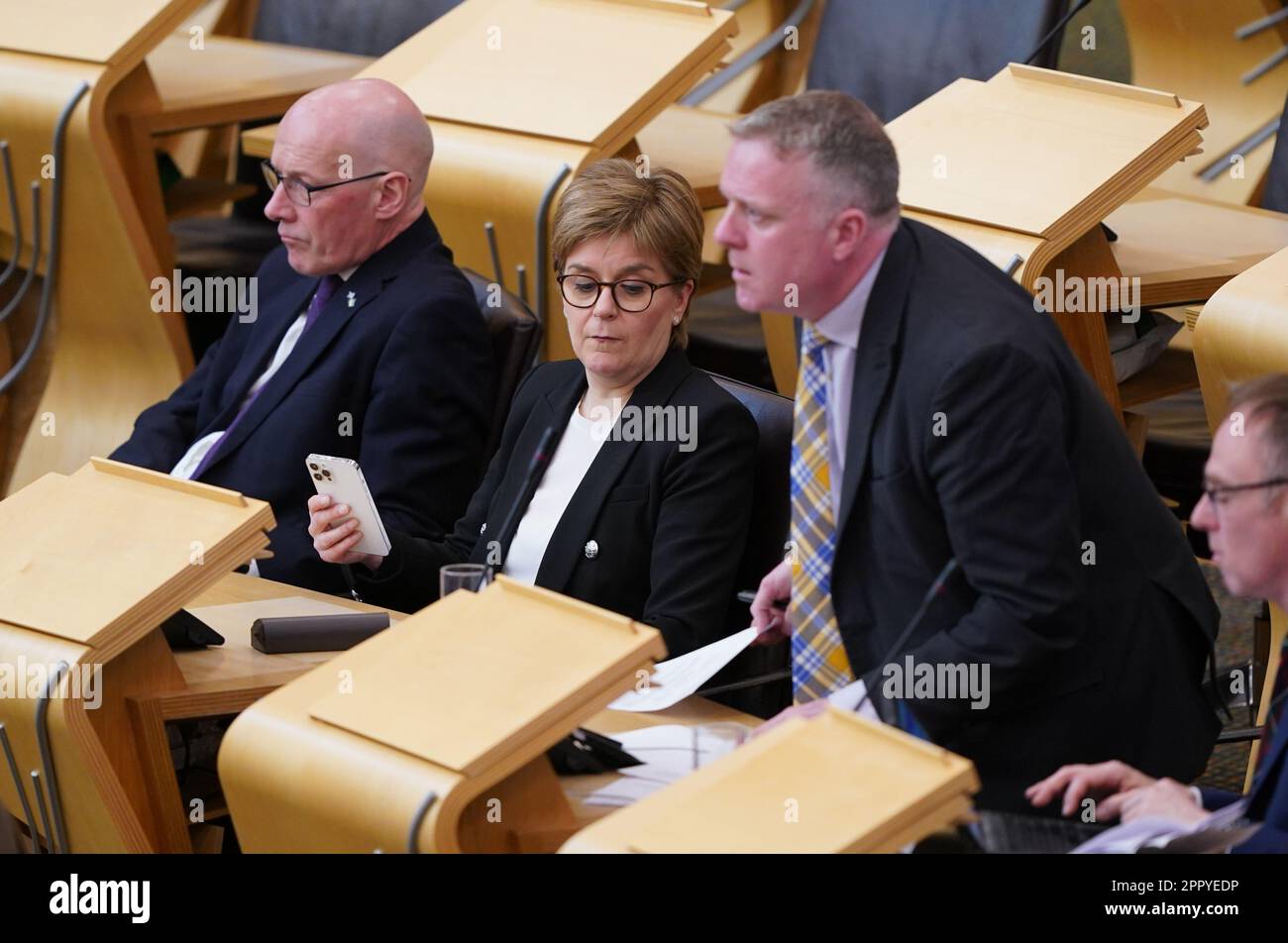 Former Scottish First Minister Nicola Sturgeon In The Main Chamber Of ...