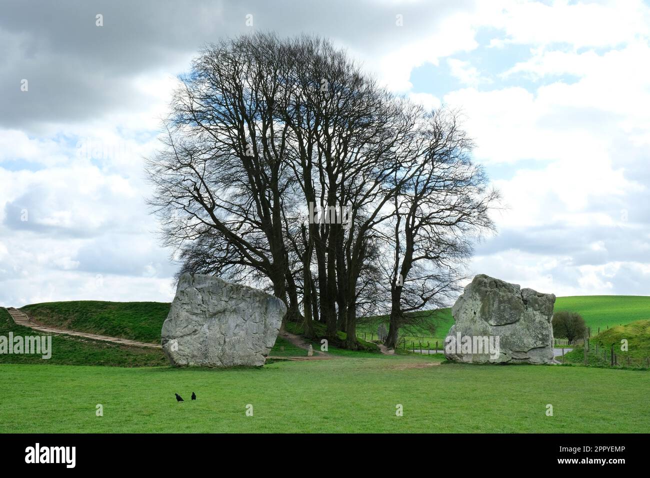 Avebury Stone Circle, the largest in the world, Wiltshire, UK - John Gollop Stock Photo
