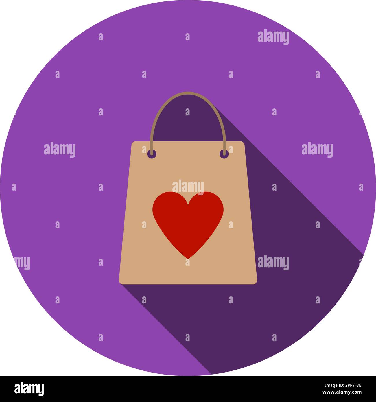 Shopping Bag With Heart Icon Stock Vector Image & Art - Alamy