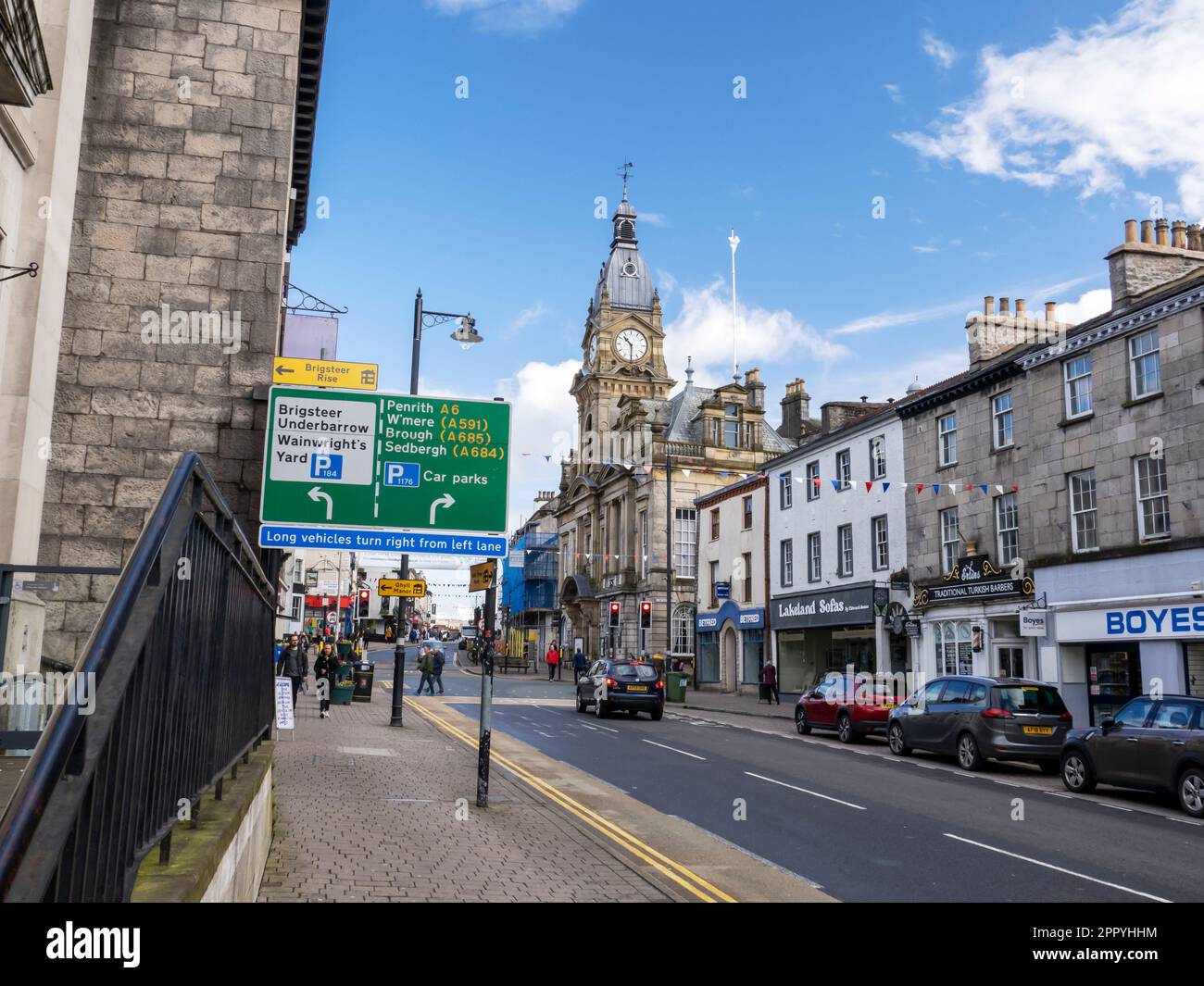 Kendal town centre, Cumbria, UK Stock Photo Alamy
