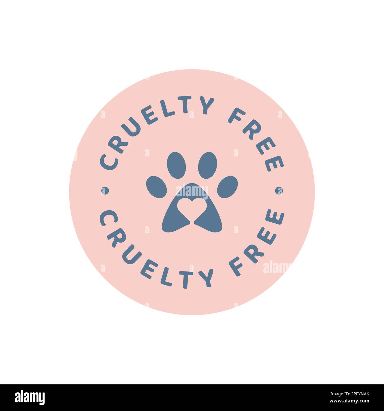 Not tested on animals circle colorful vector label Stock Vector