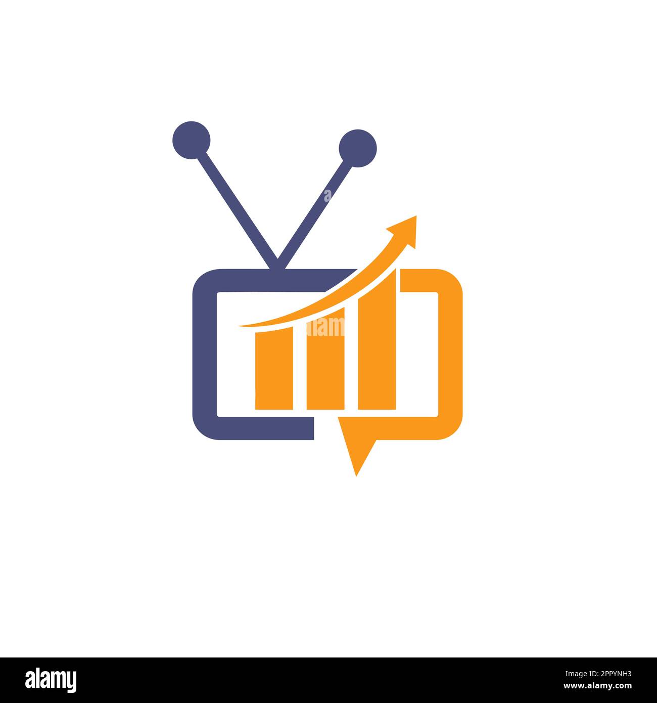 Finance TV Logo Design Template. Tv chart logo Design Vector