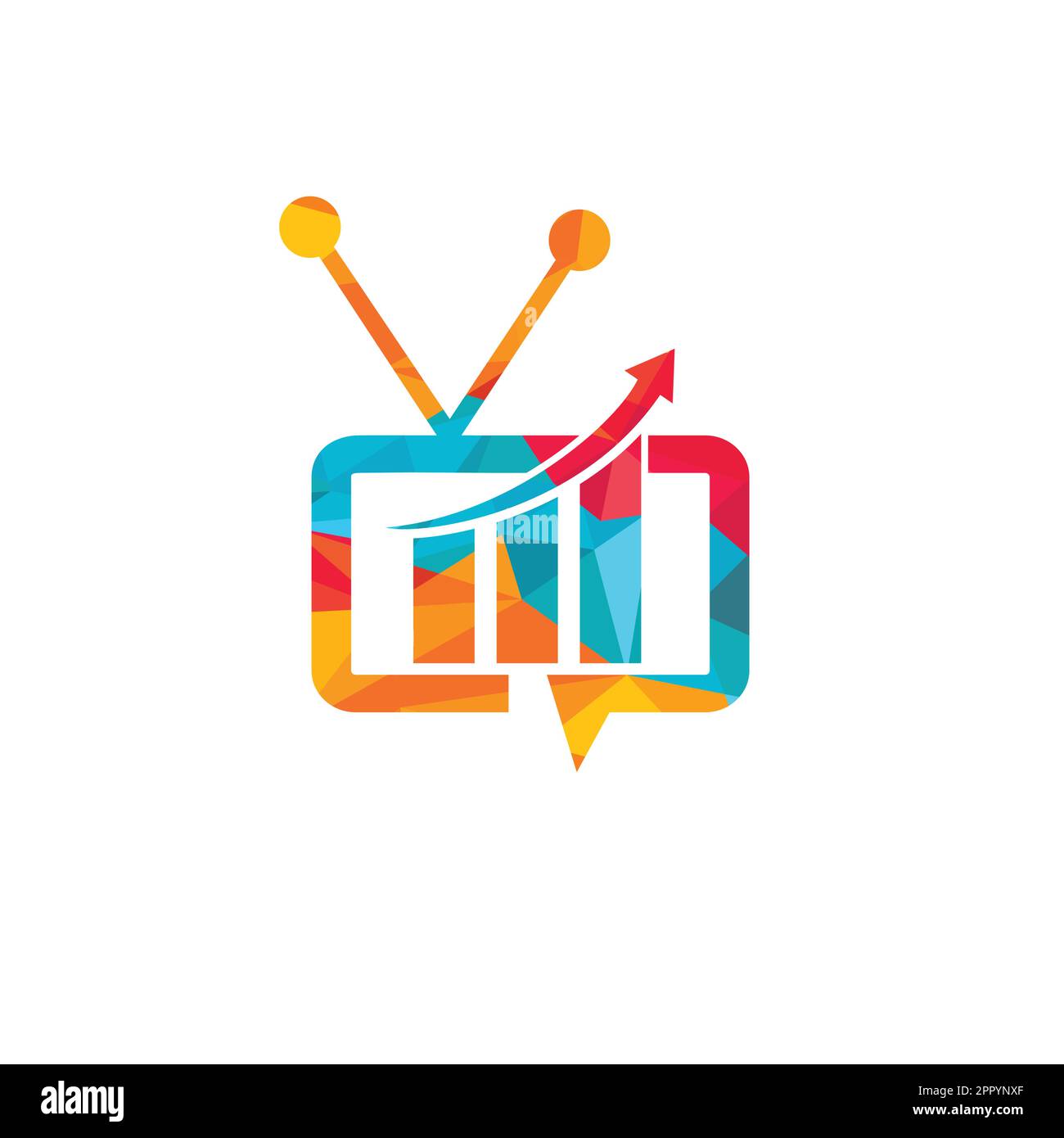 Finance TV Logo Design Template. Tv chart logo Design Vector